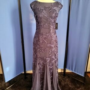 Elegant Navy Evening Gown